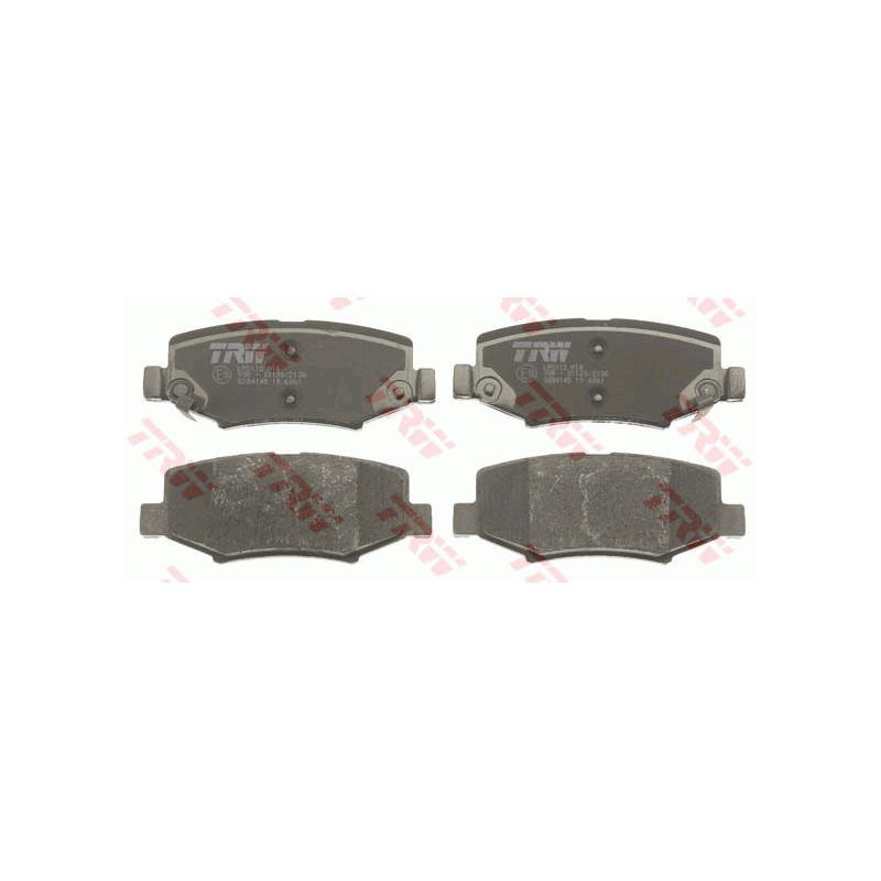 Jeu de quatre plaquettes de frein à disque TRW