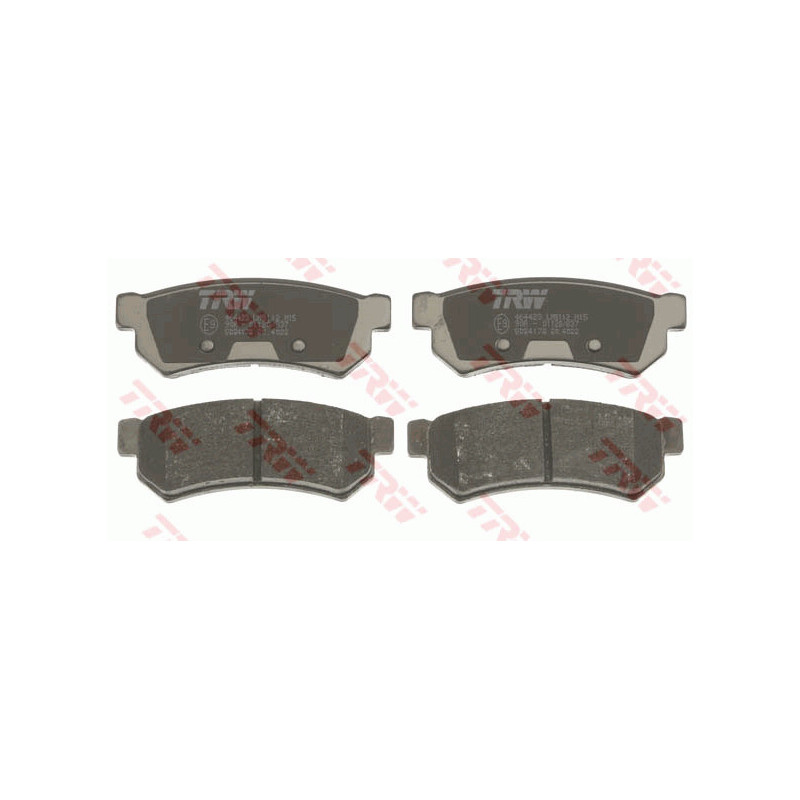 Jeu de quatre plaquettes de frein à disque TRW