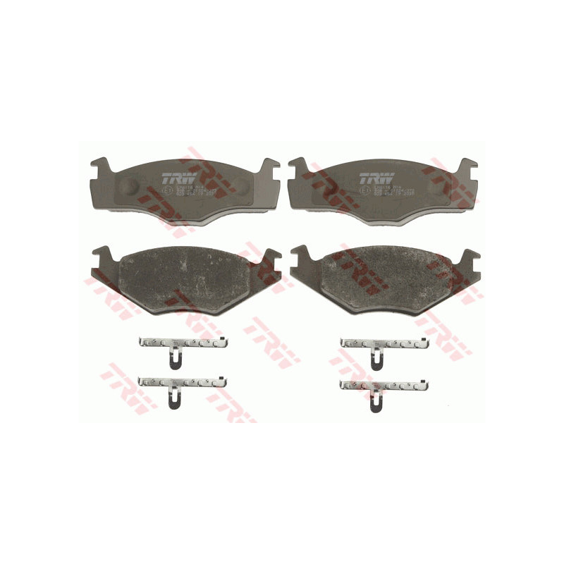 Jeu de quatre plaquettes de frein à disque TRW