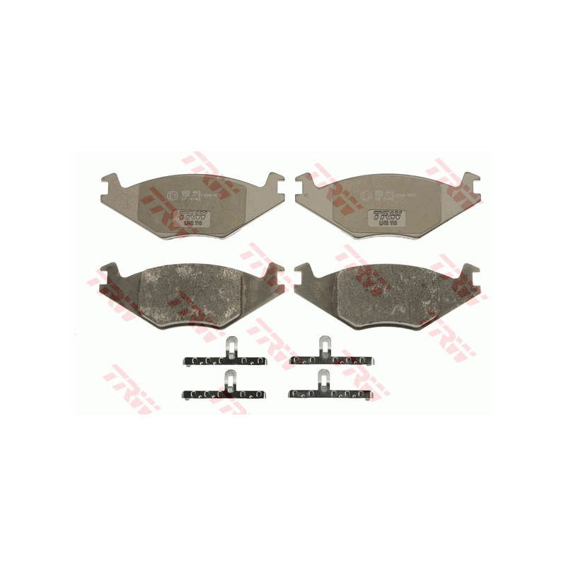 Jeu de quatre plaquettes de frein à disque TRW