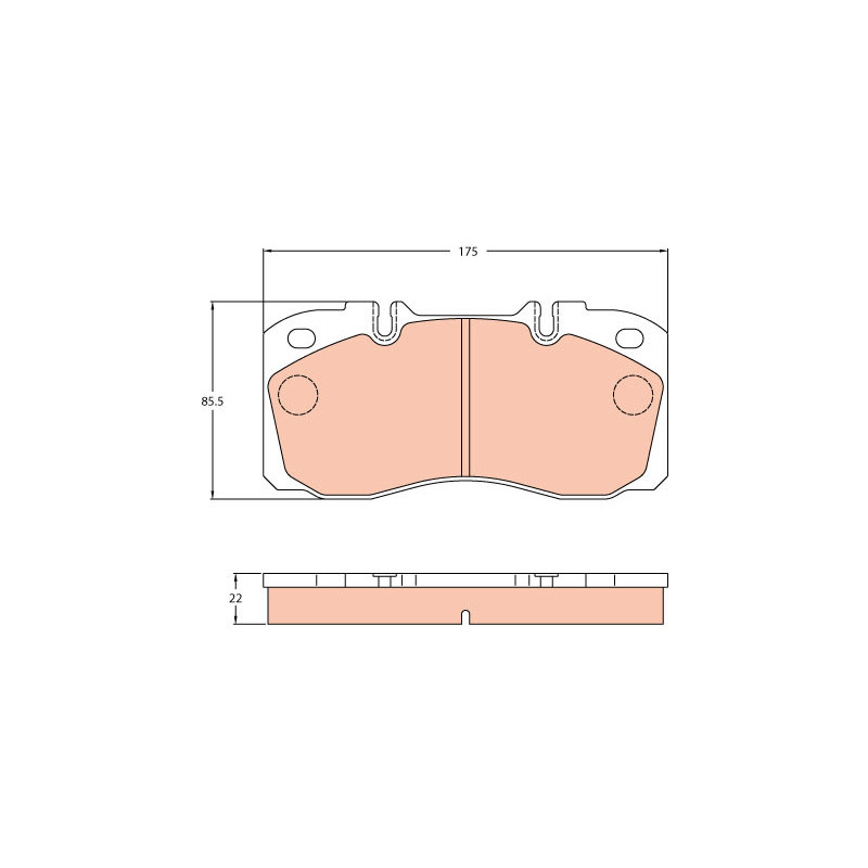 Jeu de quatre plaquettes de frein à disque TRW