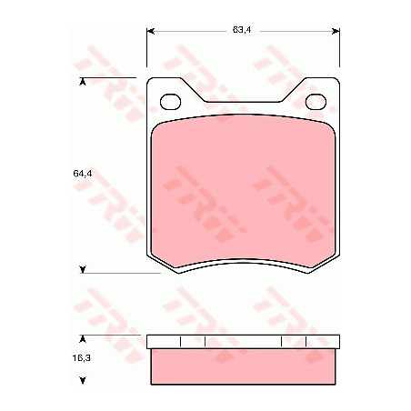 Jeu de quatre plaquettes de frein à disque TRW