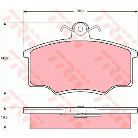 Jeu de quatre plaquettes de frein à disque TRW