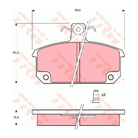 Jeu de quatre plaquettes de...