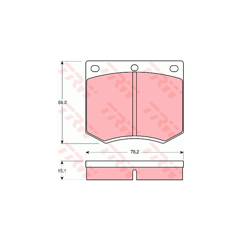 Jeu de quatre plaquettes de frein à disque TRW