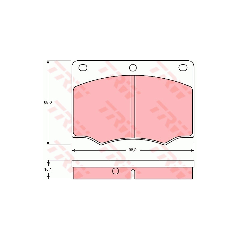 Jeu de quatre plaquettes de frein à disque TRW