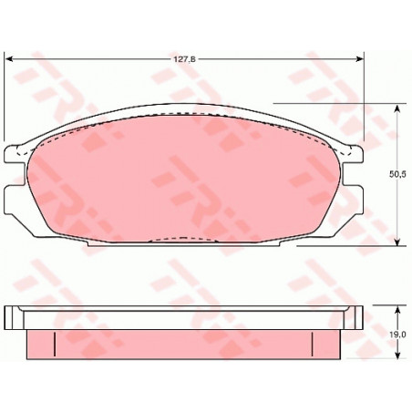Jeu de quatre plaquettes de frein à disque TRW