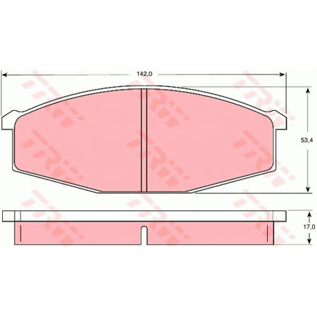 Jeu de quatre plaquettes de frein à disque TRW