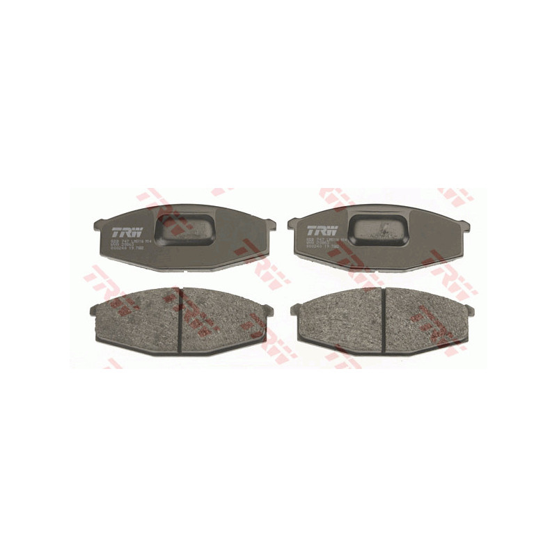 Jeu de quatre plaquettes de frein à disque TRW