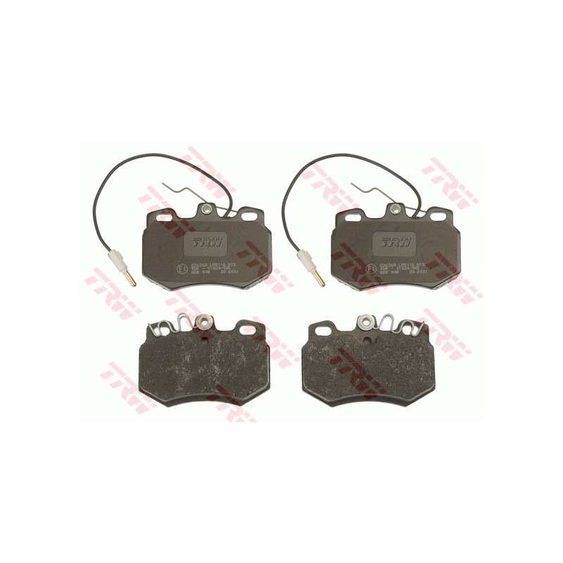 Jeu de quatre plaquettes de frein à disque TRW