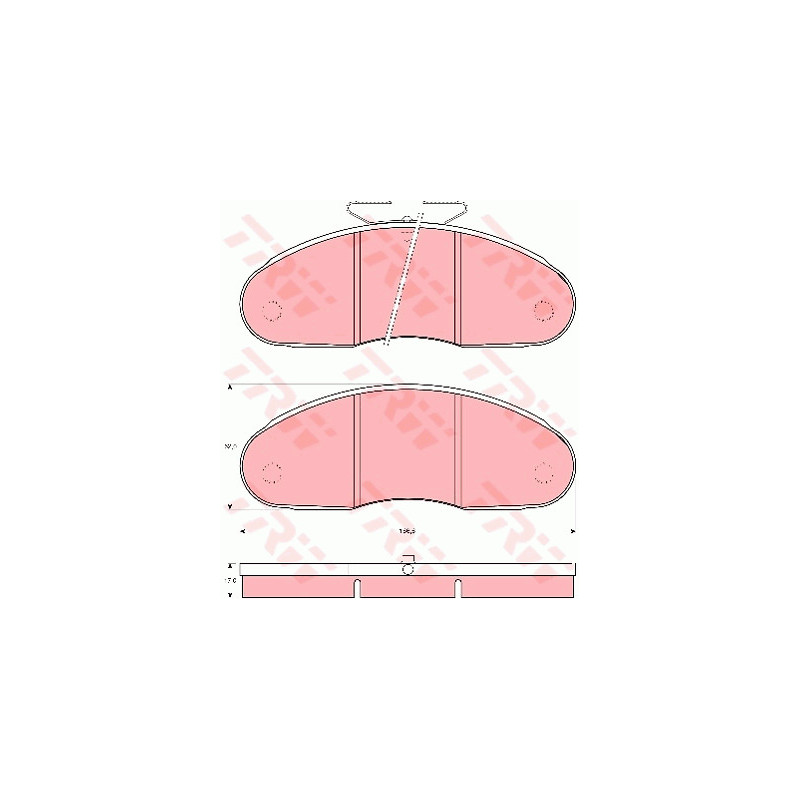 Jeu de quatre plaquettes de frein à disque TRW