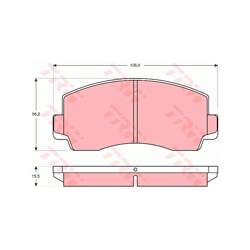 Jeu de quatre plaquettes de frein à disque TRW