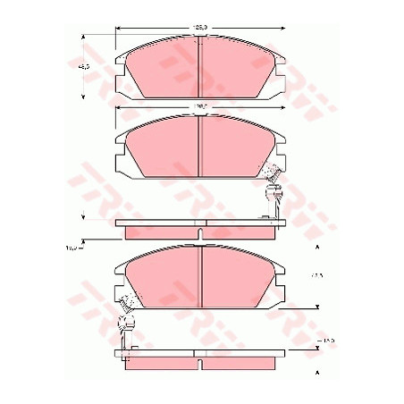Jeu de quatre plaquettes de...