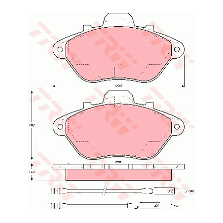 Jeu de quatre plaquettes de...