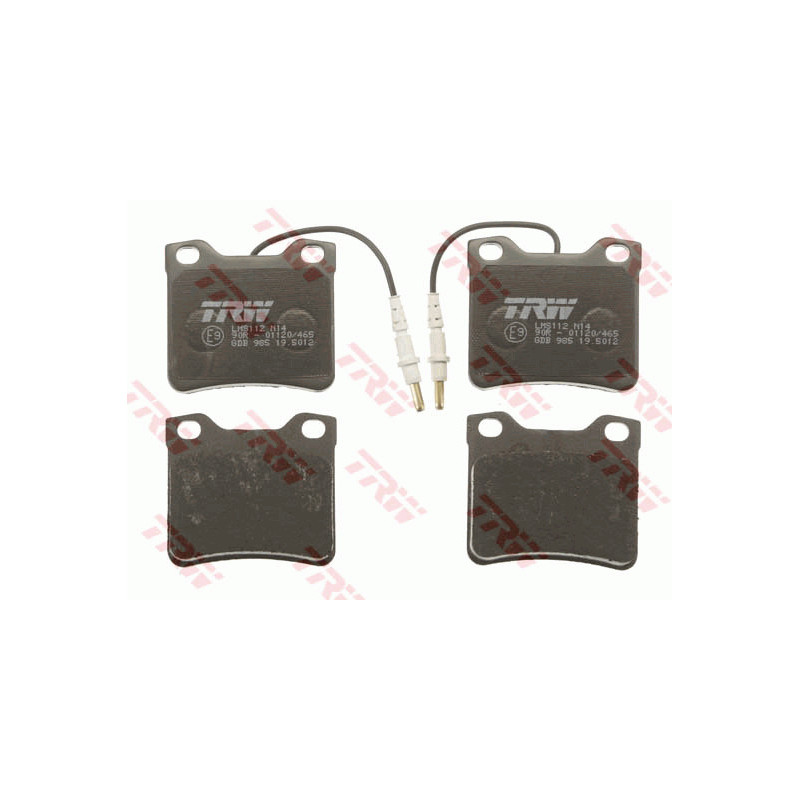 Jeu de quatre plaquettes de frein à disque TRW