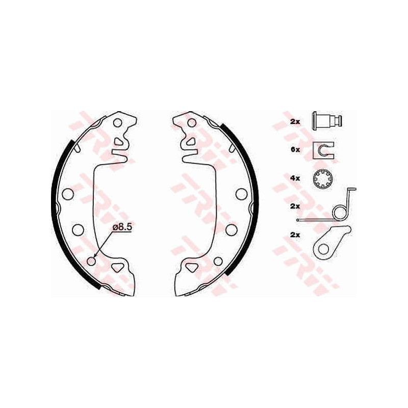 Jeu de mâchoires de frein TRW