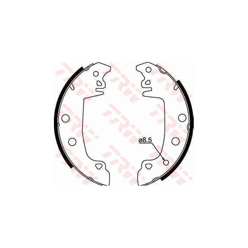 Jeu de mâchoires de frein TRW