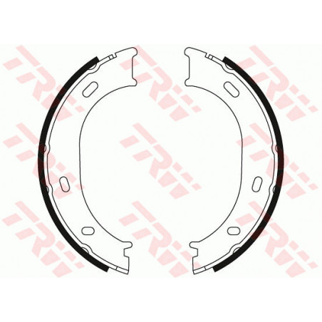 Jeu de mâchoires de frein (frein de stationnement) TRW