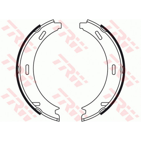 Jeu de mâchoires de frein (frein de stationnement) TRW