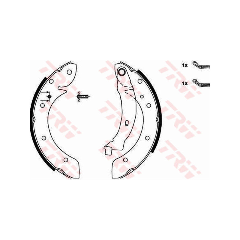 Jeu de mâchoires de frein TRW