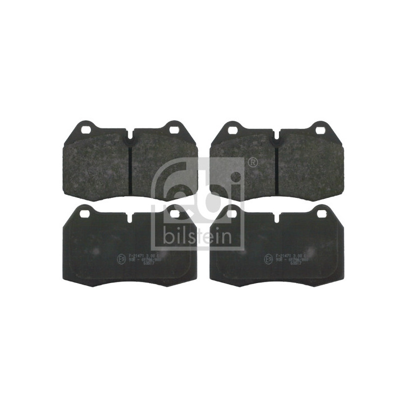 Jeu de quatre plaquettes de frein à disque FEBI BILSTEIN
