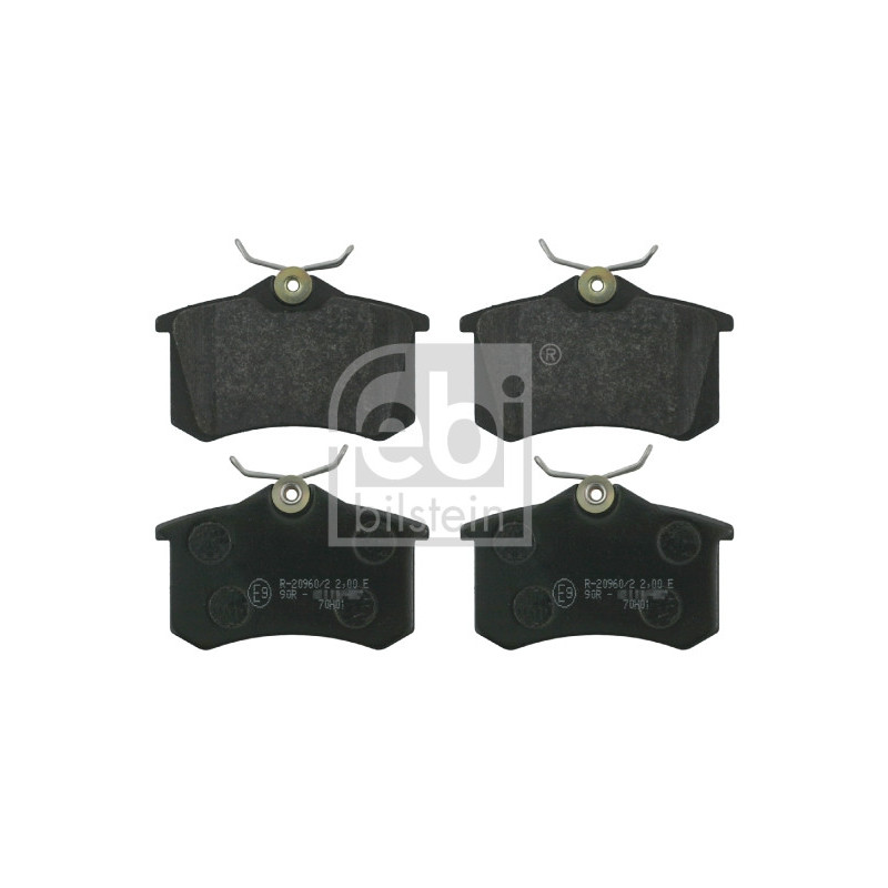 Jeu de quatre plaquettes de frein à disque FEBI BILSTEIN