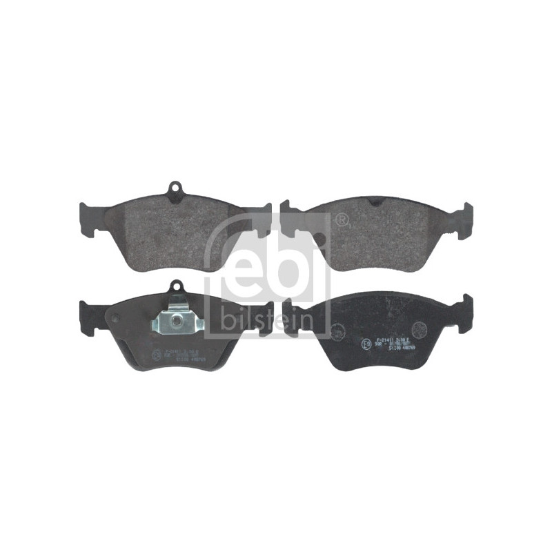 Jeu de quatre plaquettes de frein à disque FEBI BILSTEIN