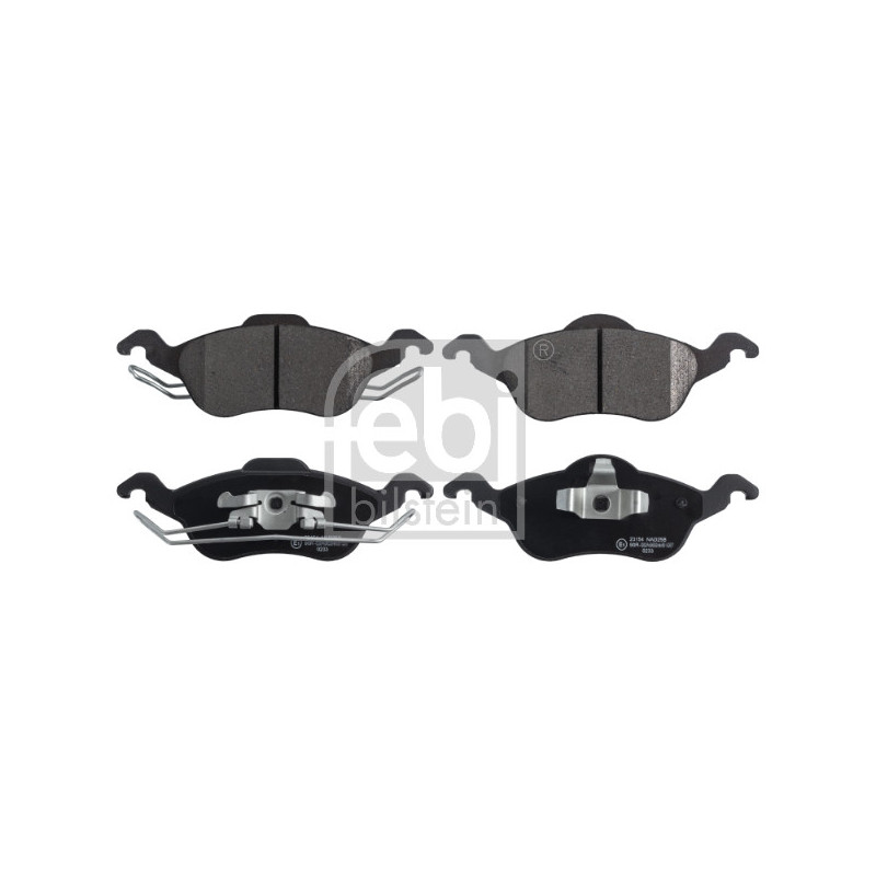 Jeu de quatre plaquettes de frein à disque FEBI BILSTEIN
