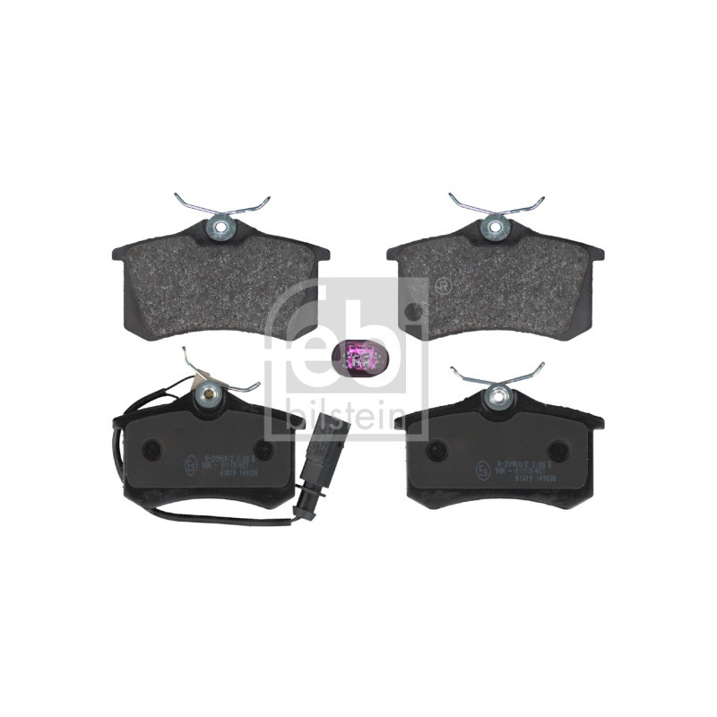 Jeu de quatre plaquettes de frein à disque FEBI BILSTEIN