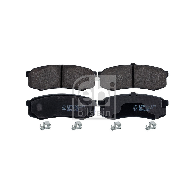 Jeu de quatre plaquettes de frein à disque FEBI BILSTEIN