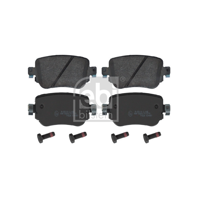 Jeu de quatre plaquettes de frein à disque FEBI BILSTEIN