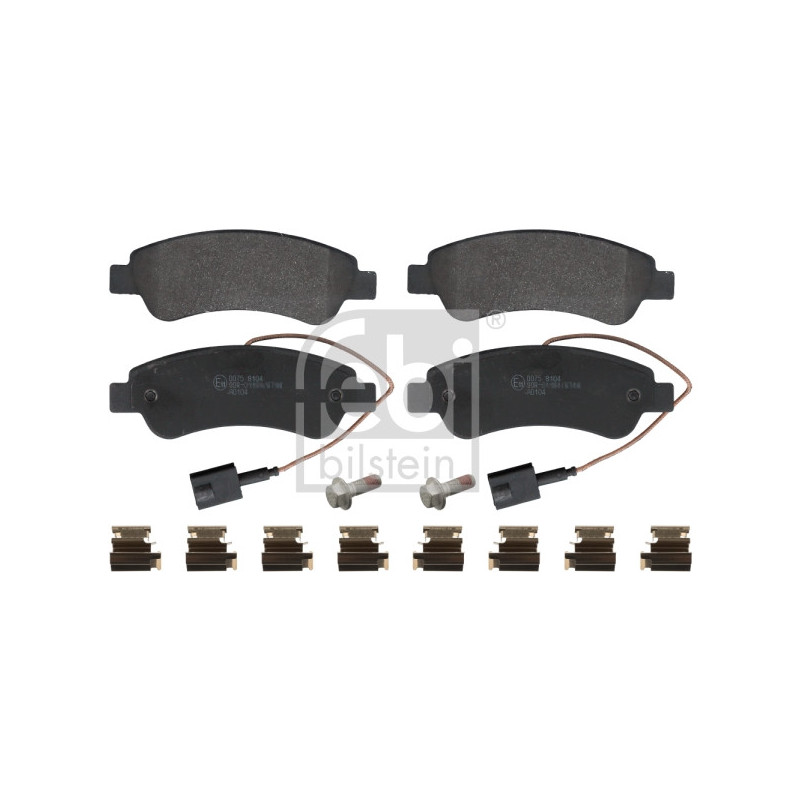 Jeu de quatre plaquettes de frein à disque FEBI BILSTEIN