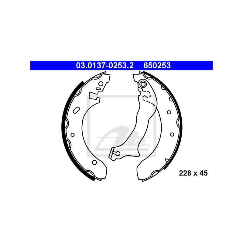 Jeu de mâchoires de frein ATE