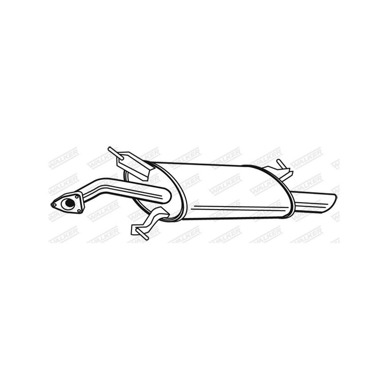 Silencieux arrière WALKER