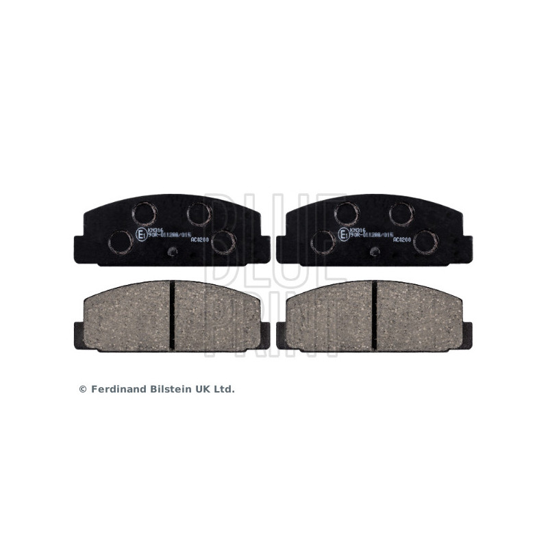 Jeu de quatre plaquettes de frein à disque BLUE PRINT