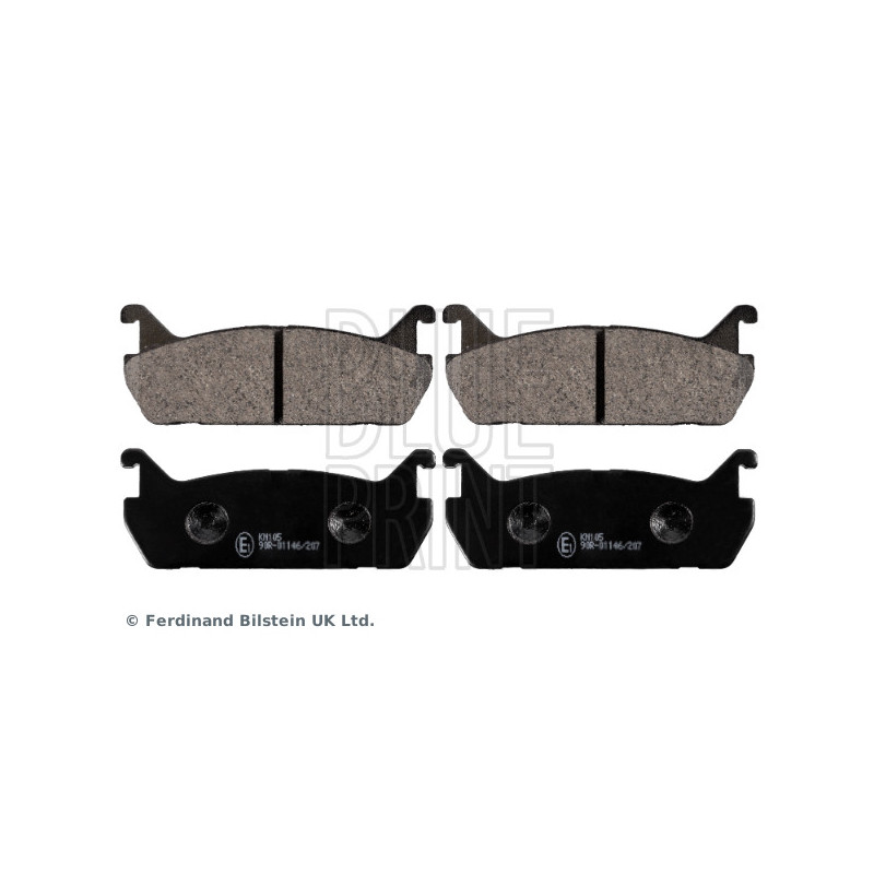 Jeu de quatre plaquettes de frein à disque BLUE PRINT