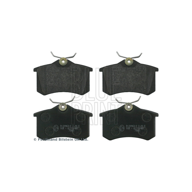 Jeu de quatre plaquettes de frein à disque BLUE PRINT