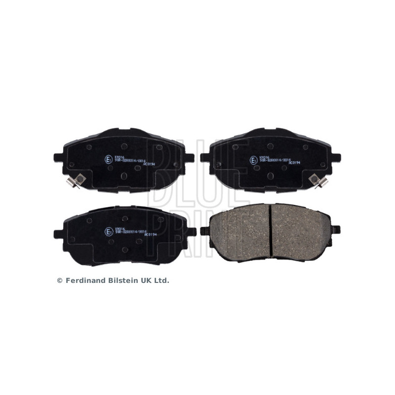 Jeu de quatre plaquettes de frein à disque BLUE PRINT