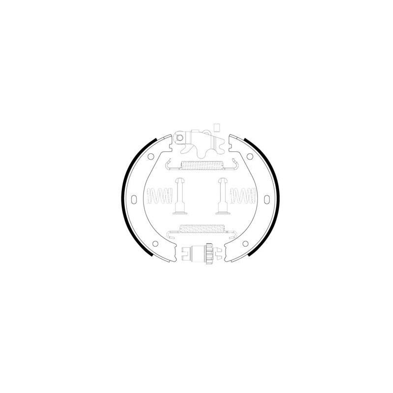 Jeu de mâchoires de frein (frein de stationnement) BOSCH