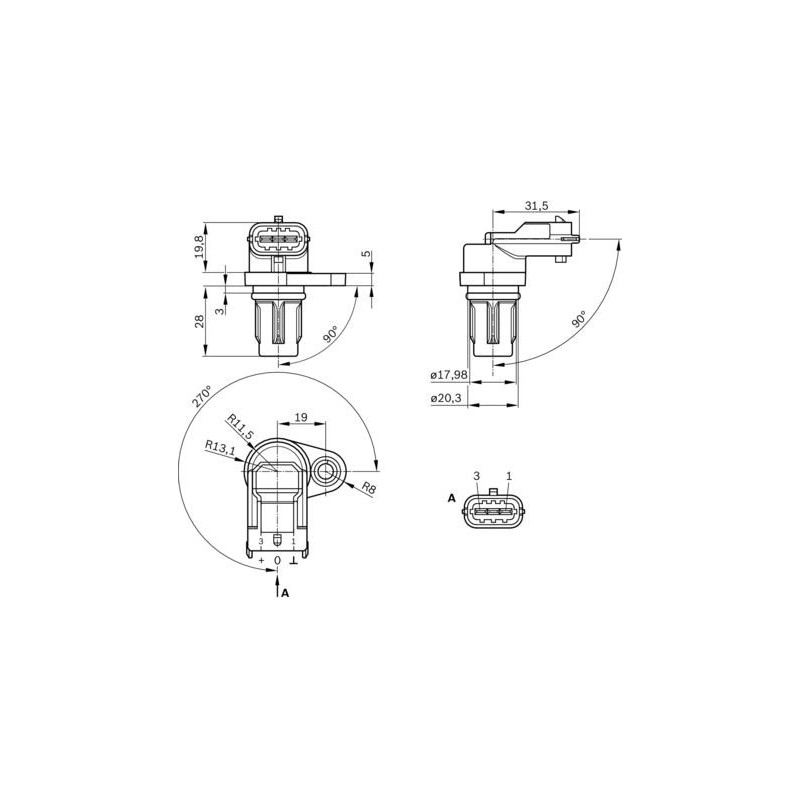 Capteur de position d'arbre à cames BOSCH