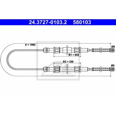 Câble de frein à main ATE
