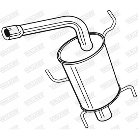 Silencieux arrière WALKER