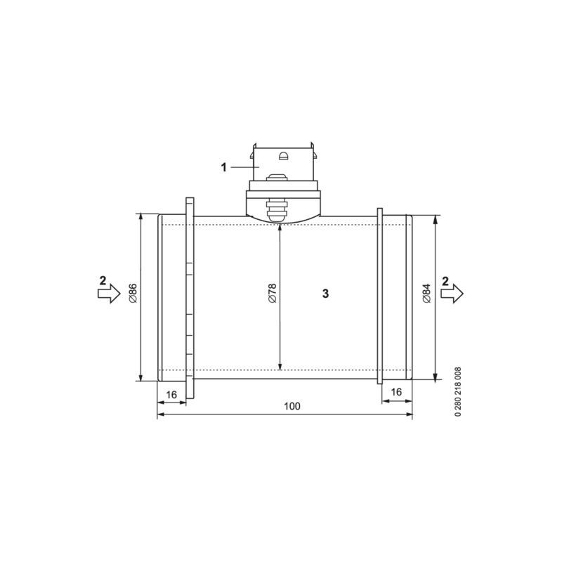 Débitmètre de masse d'air BOSCH