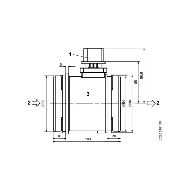 Débitmètre de masse d'air BOSCH