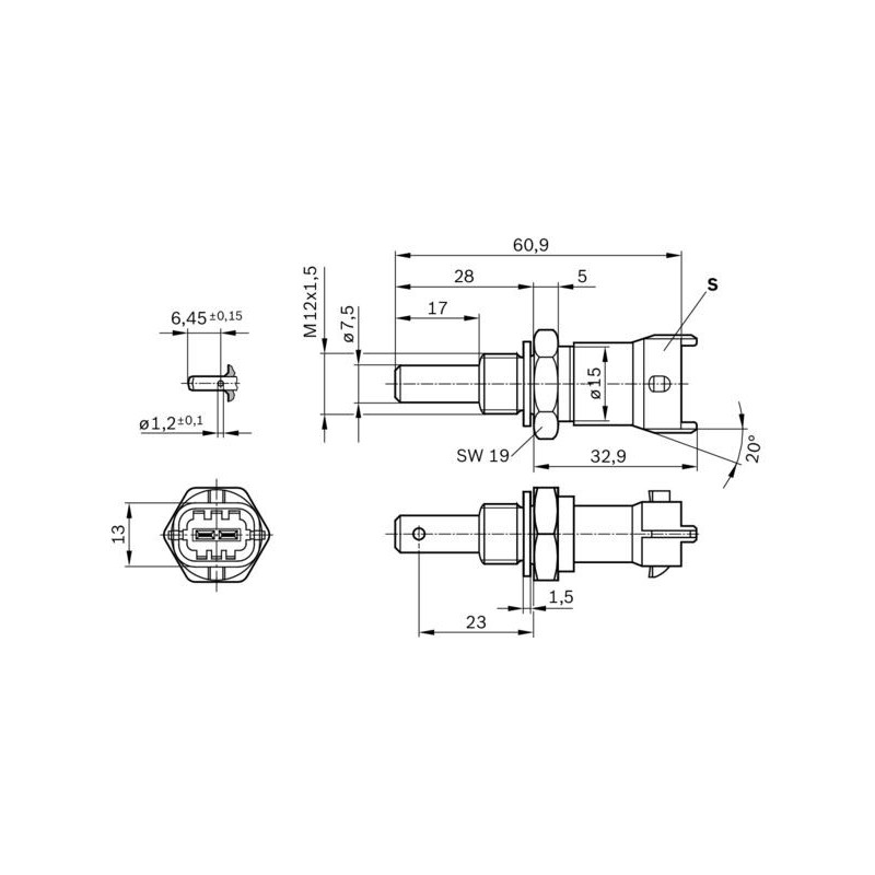 Sonde de température (liquide de refroidissement) BOSCH