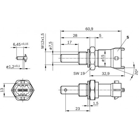 Sonde de température (liquide de refroidissement) BOSCH