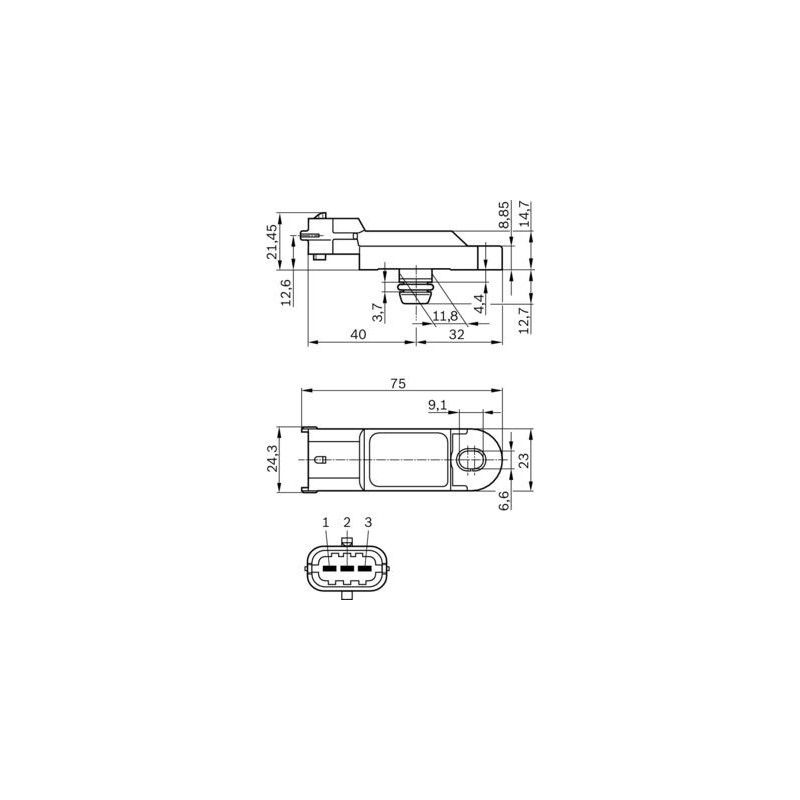 Capteur de pression d'air et de suralimentation (MAP) BOSCH