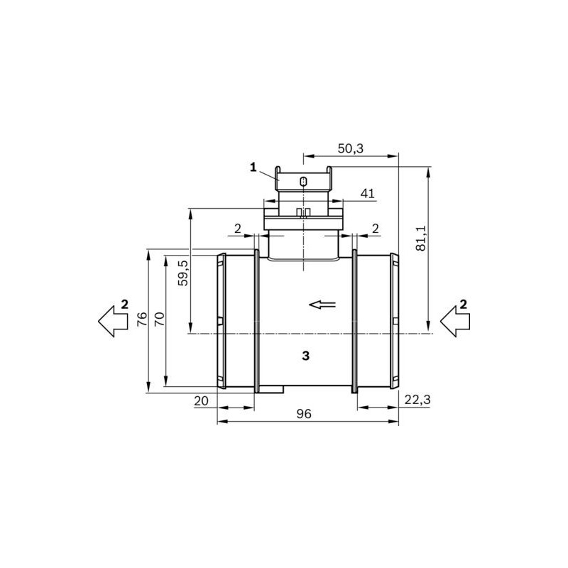 Débitmètre de masse d'air BOSCH