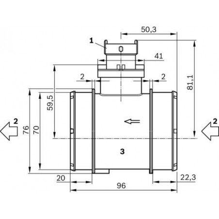 Débitmètre de masse d'air BOSCH