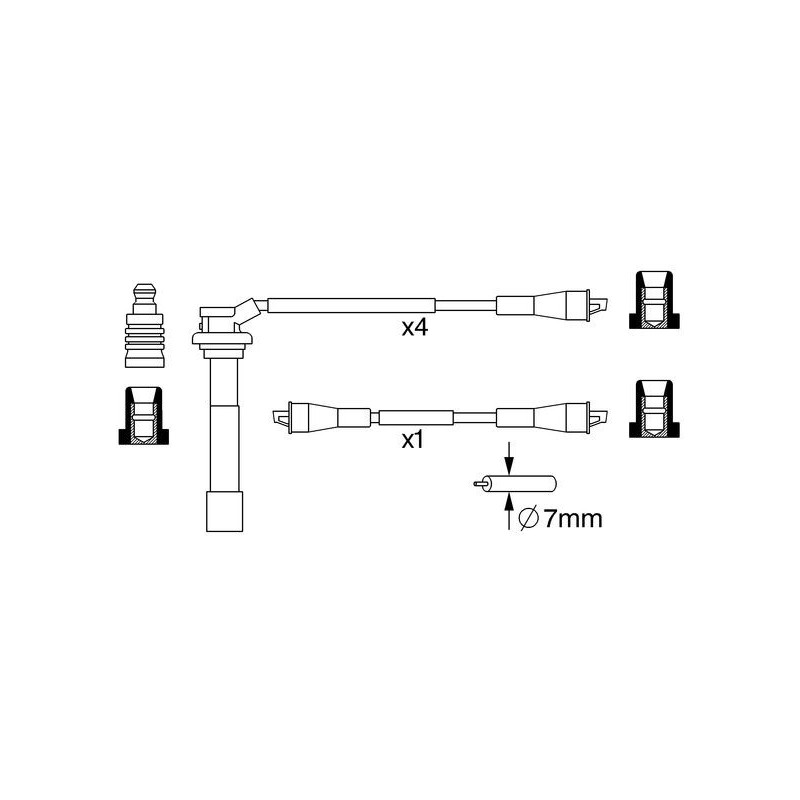 Fils de bougies / Faisceau d'allumage BOSCH